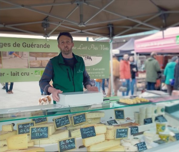 vente de fromages fermiers sur les marchés de la presqu'ile guérandaise