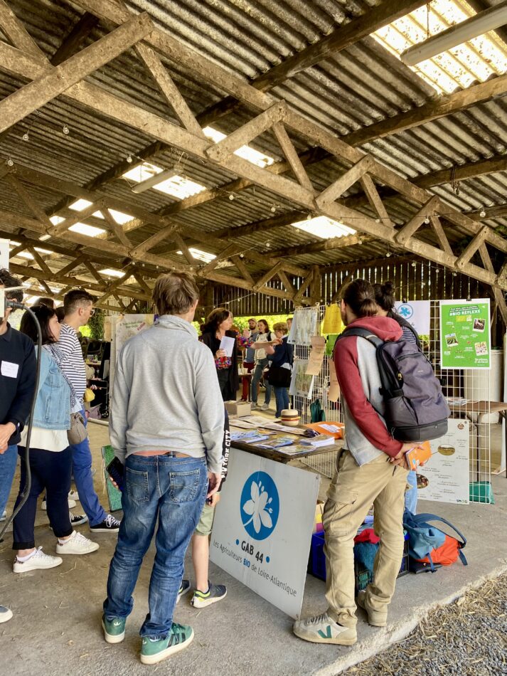 atelier organisé à la ferme pour le Groupement d'Agriculture biologique 44